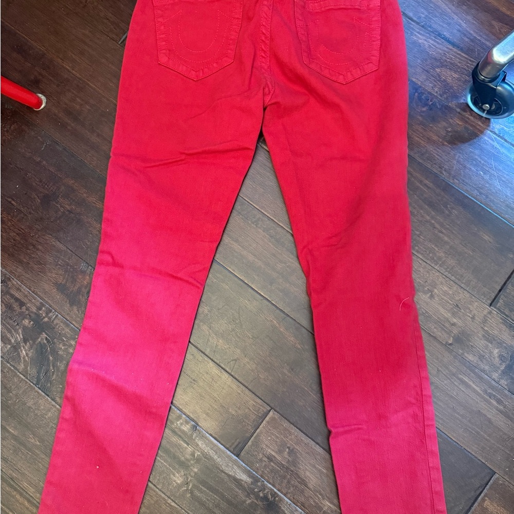 True Religion Women's Bold Red Skinny Jeans